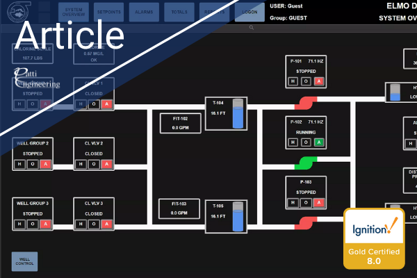 Ignition HMI with status of pumps